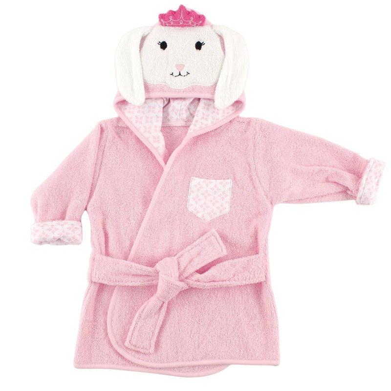 Hudson Baby Unisex Baby Cotton Animal Face Bathrobe, Princess Bunny, One Size - Image 3